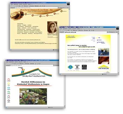 Webseiten Internetseiten Beispiele